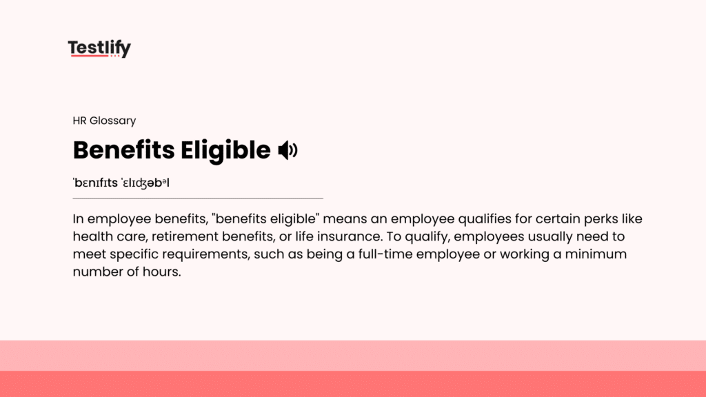 Image showing the meaning of benefits eligible