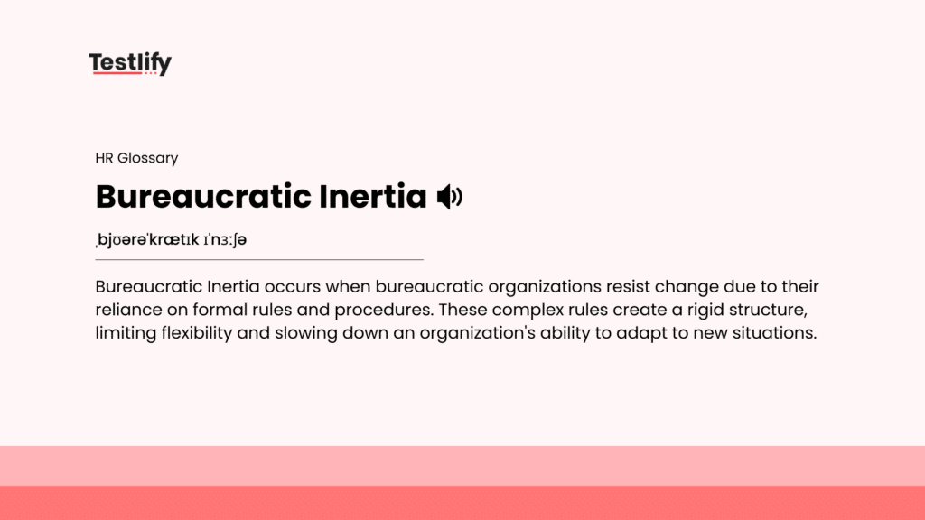 Image showing the meaning of bureaucratic inertia