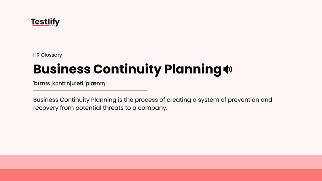 Image showing the meaning of Business Continuity Planning