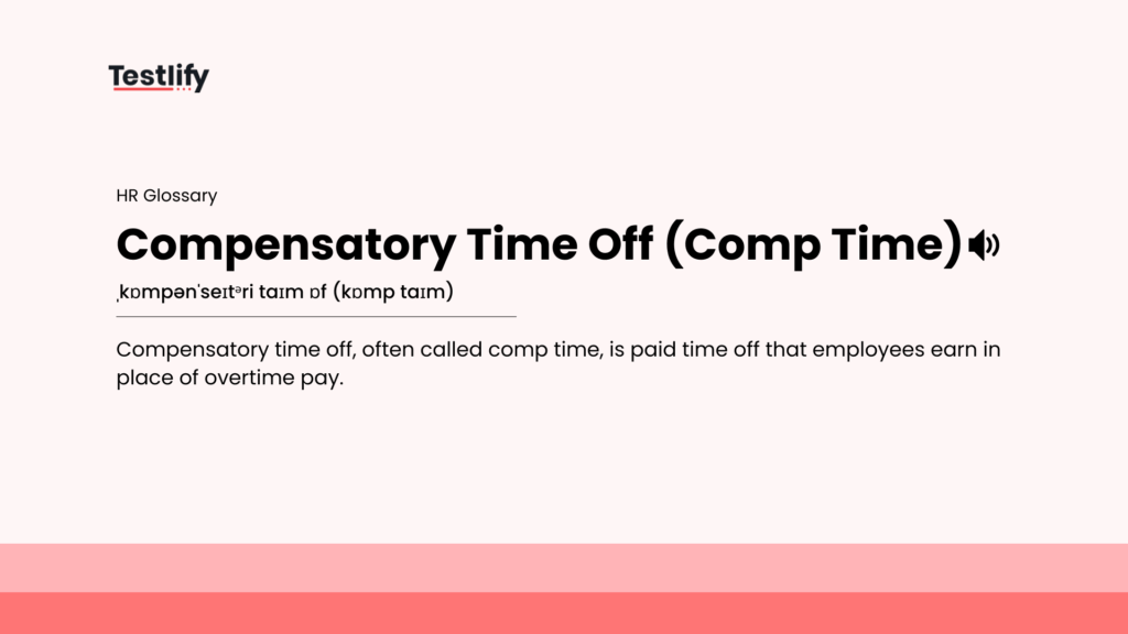 Image showing the meaning of compensatory time off (Comp time)