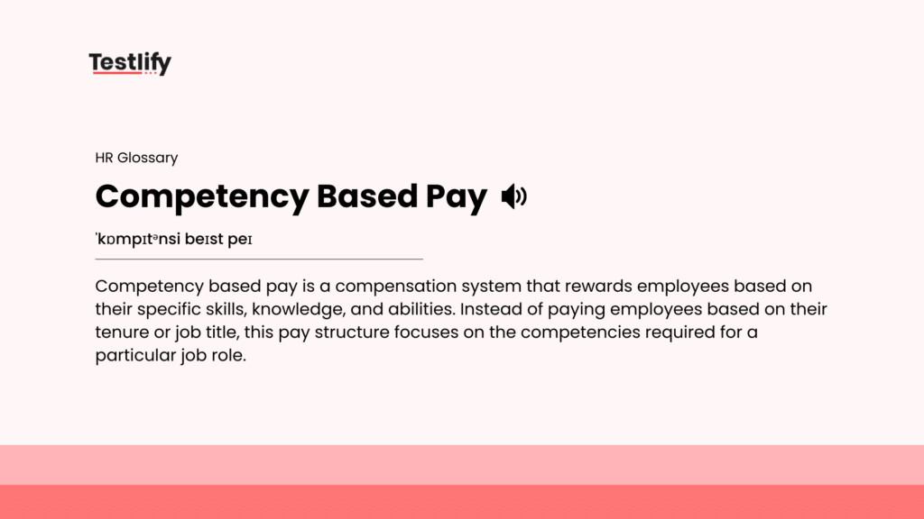 Image showing the meaning of Competency Based Pay