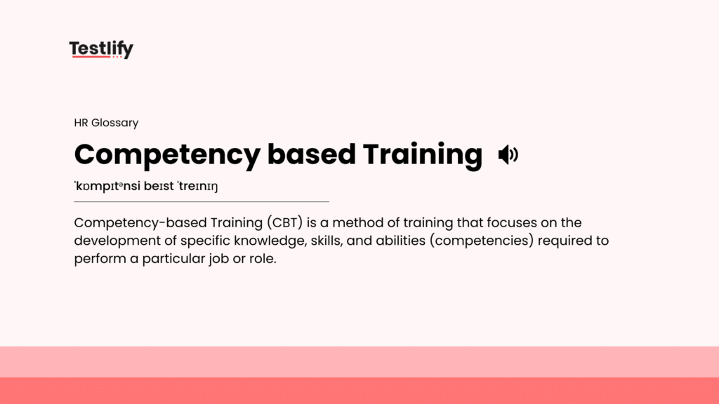 Image showing the meaning of Competency based Training