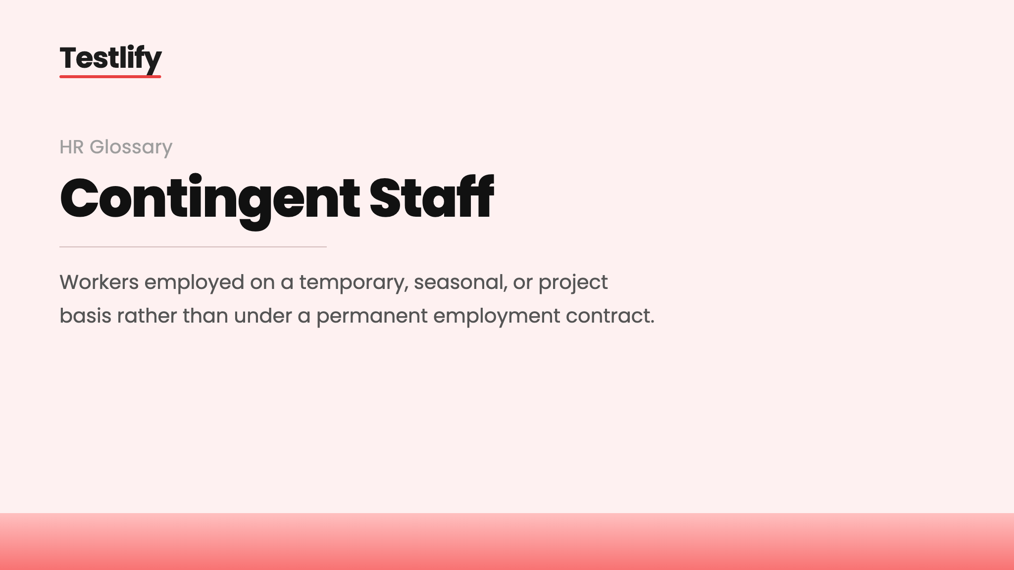Image showing the meaning of contingent staff