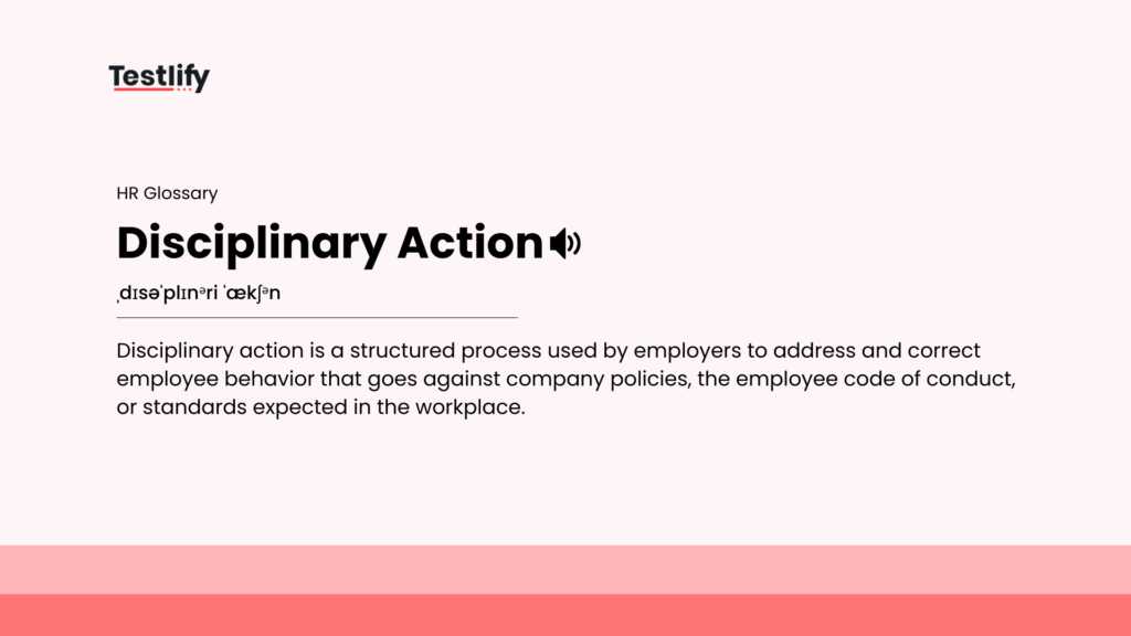 Image showing the meaning of disciplinary action