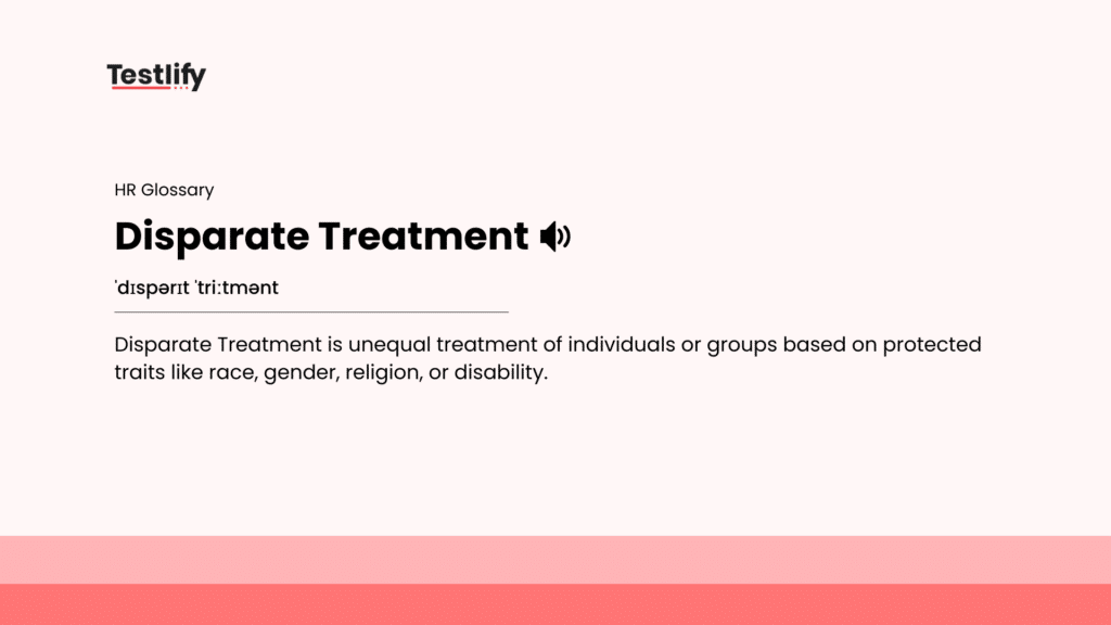 Image showing the meaning of disparate treatment