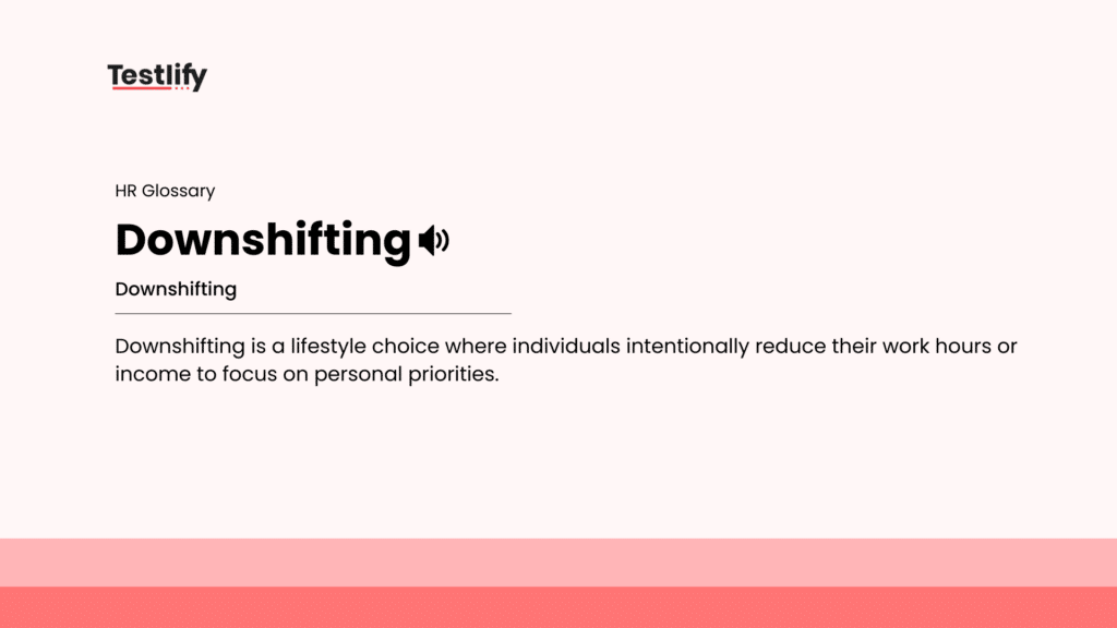 Image showing the meaning of downshifting