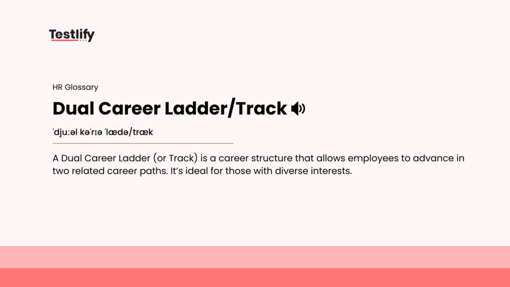 Image showing the meaning of Dual Career Ladder/Track