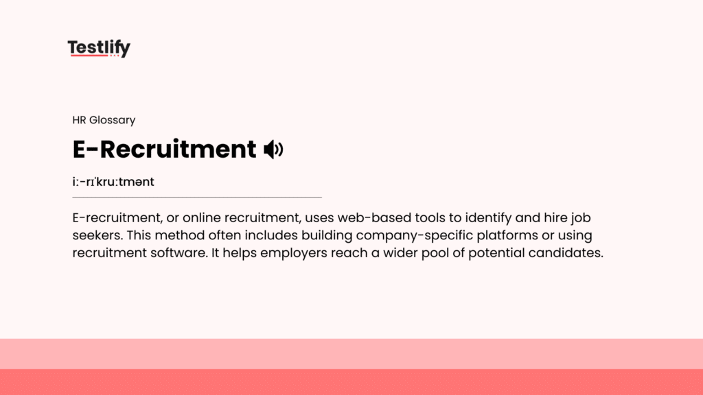 Image showing the meaning of E-Recruitment