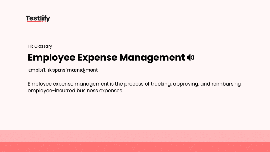 Image showing the meaning of employee expense management