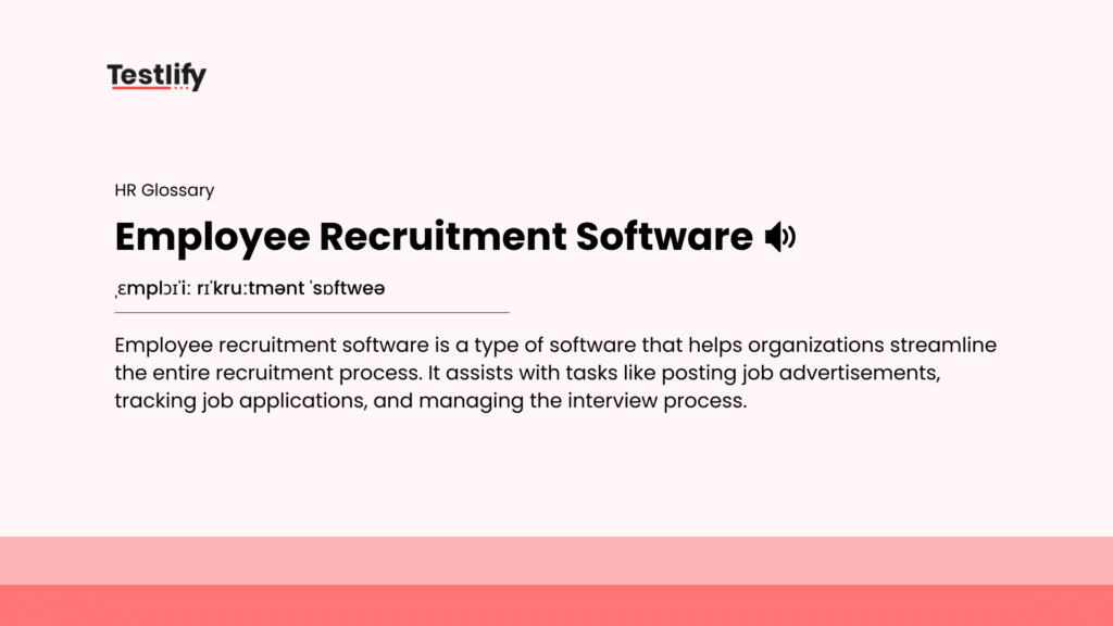 Image showing the meaning of Employee Recruitment Software
