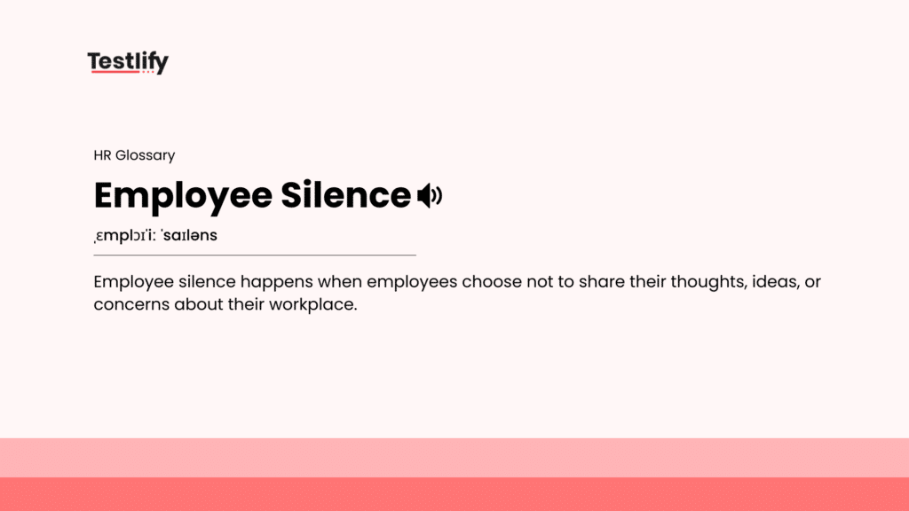 Image showing the meaning of employee silence