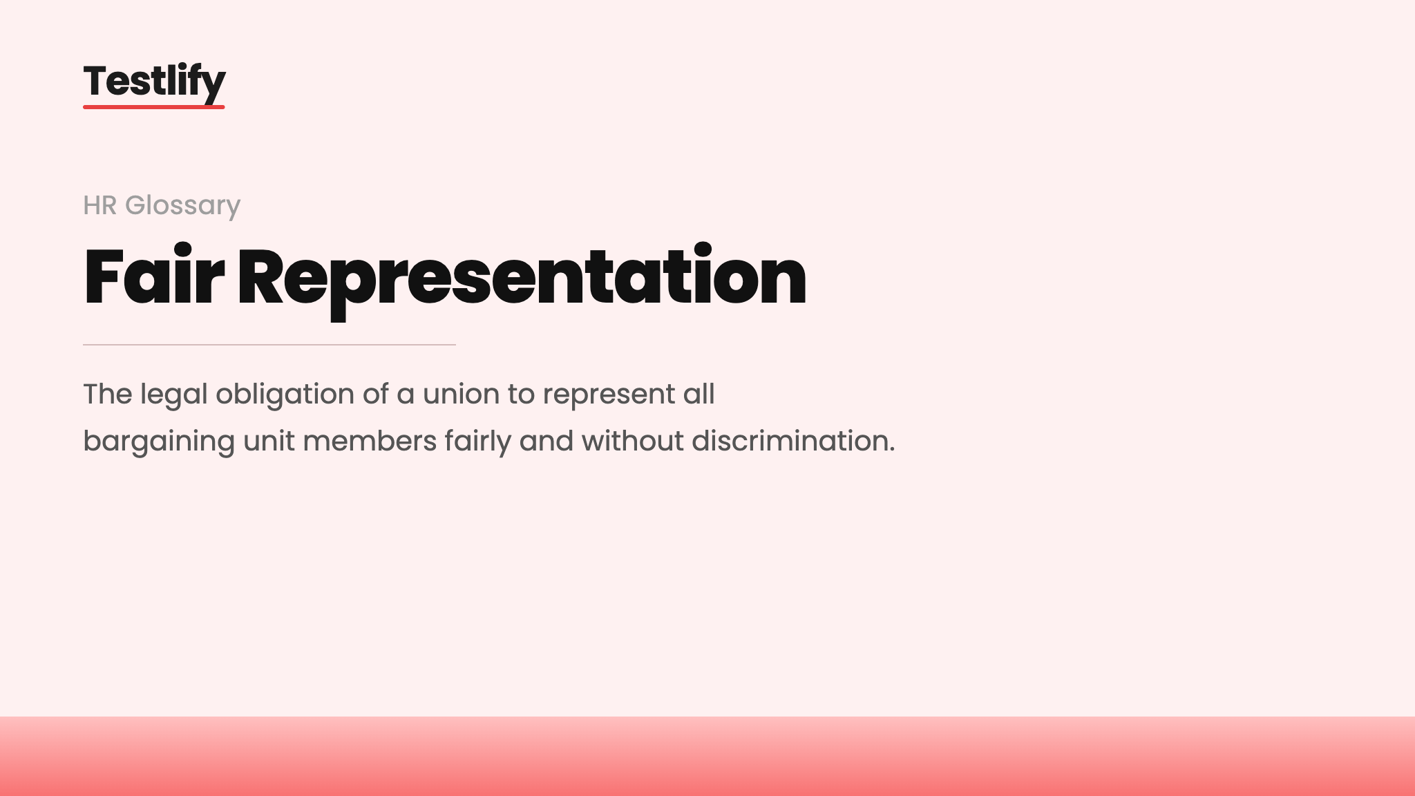 Image showing the meaning of fair representation