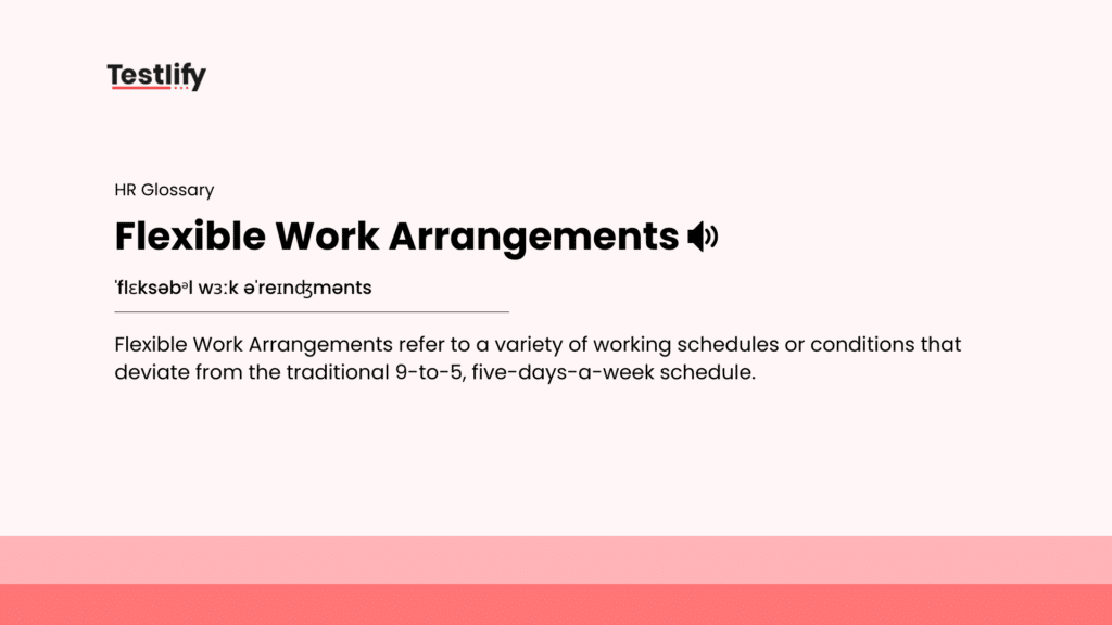 Image showing the meaning of flexible work arrangements