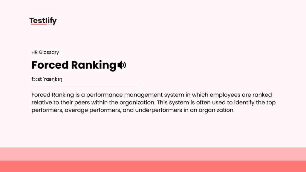 Image showing the meaning of forced ranking