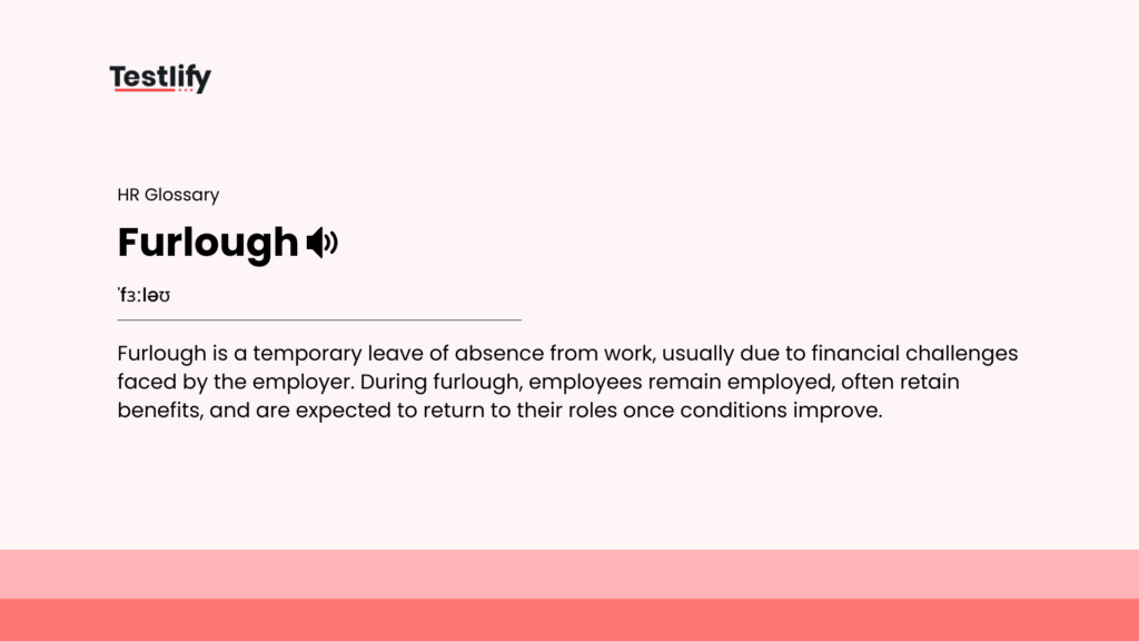 Image showing the meaning of furlough