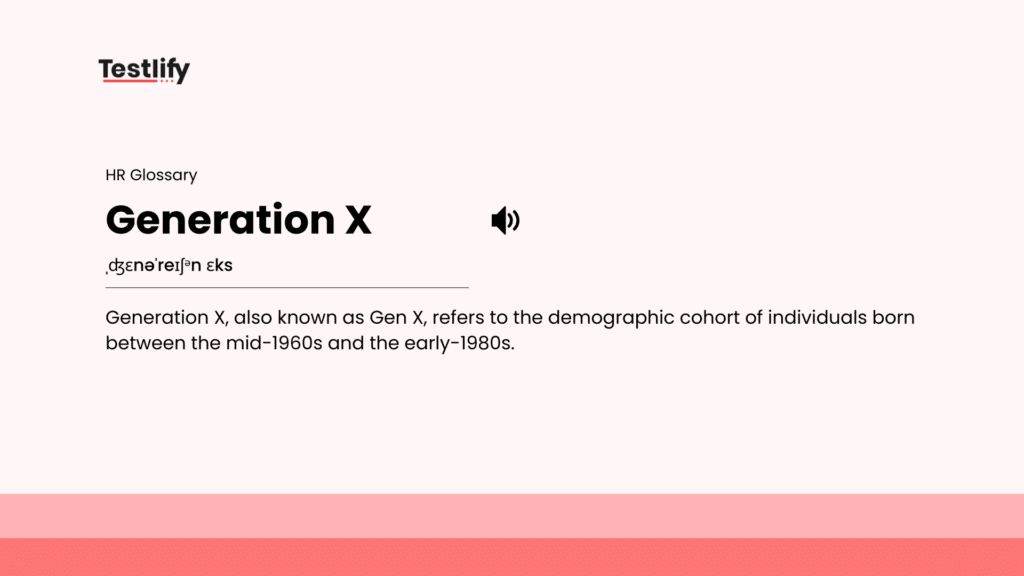 Image showing the meaning of generation x