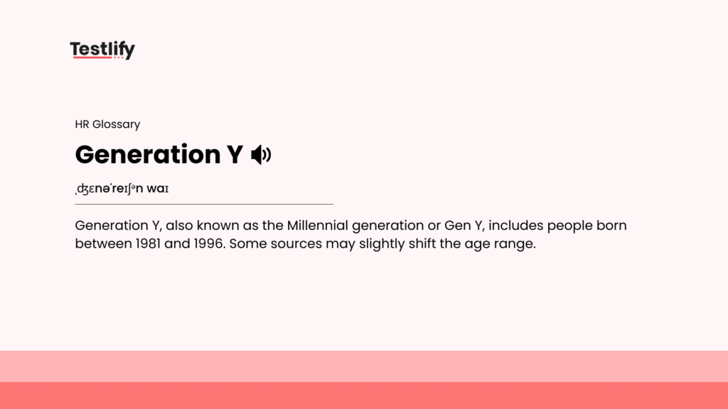 Image showing the meaning of Generation Y