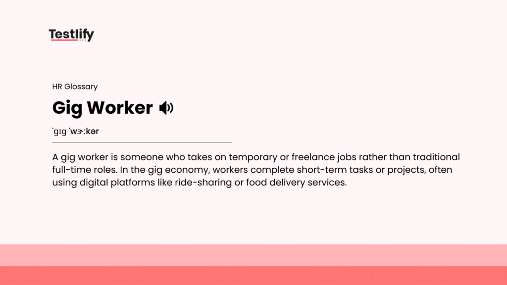 Image showing the meaning of Gig Worker