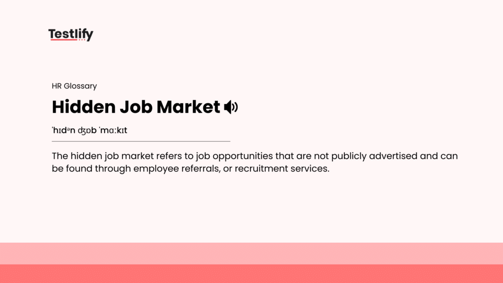 Image showing the meaning of hidden job market