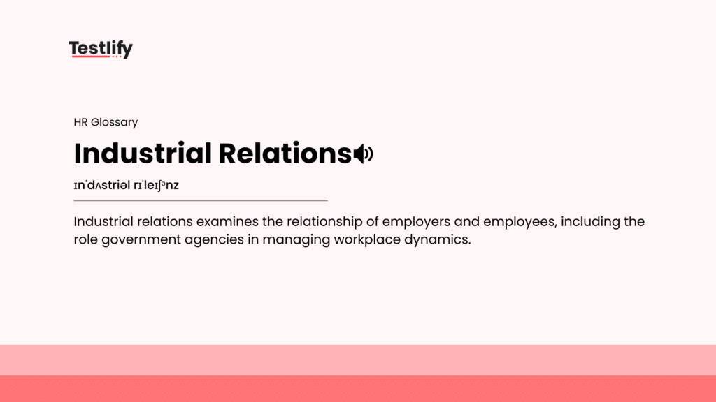 Image showing the meaning of industrial relations