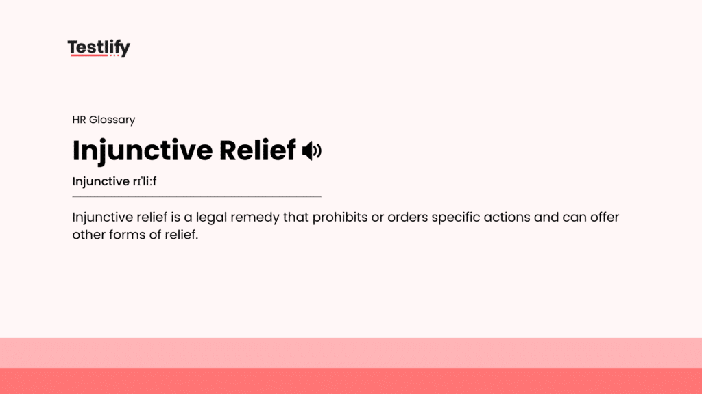 Image showing the meaning of injunctive relief