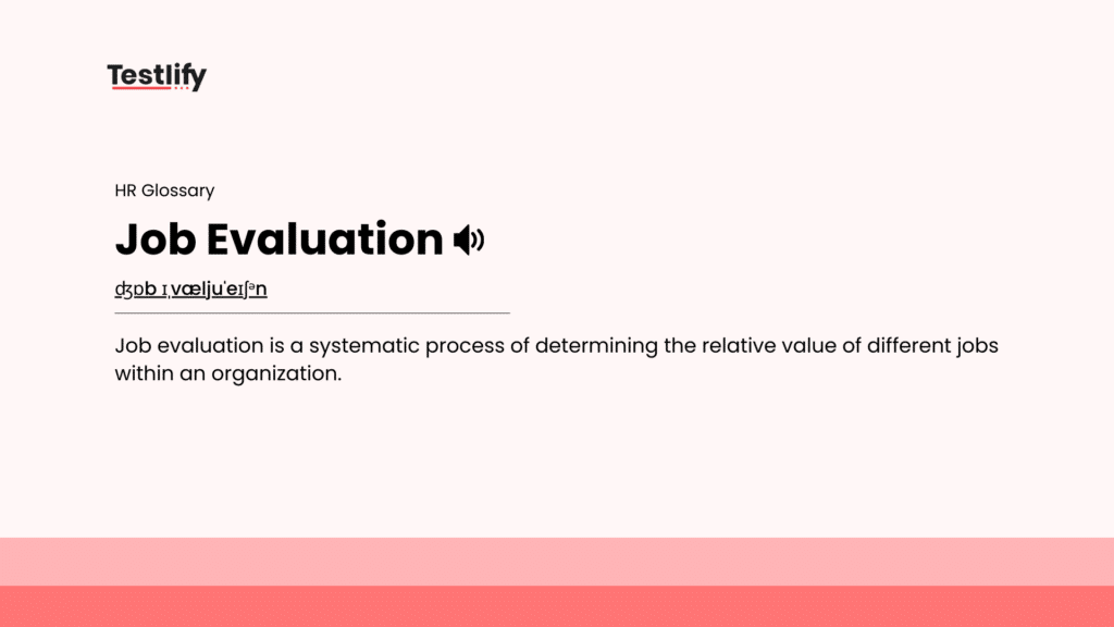 Image showing the meaning of job evaluation