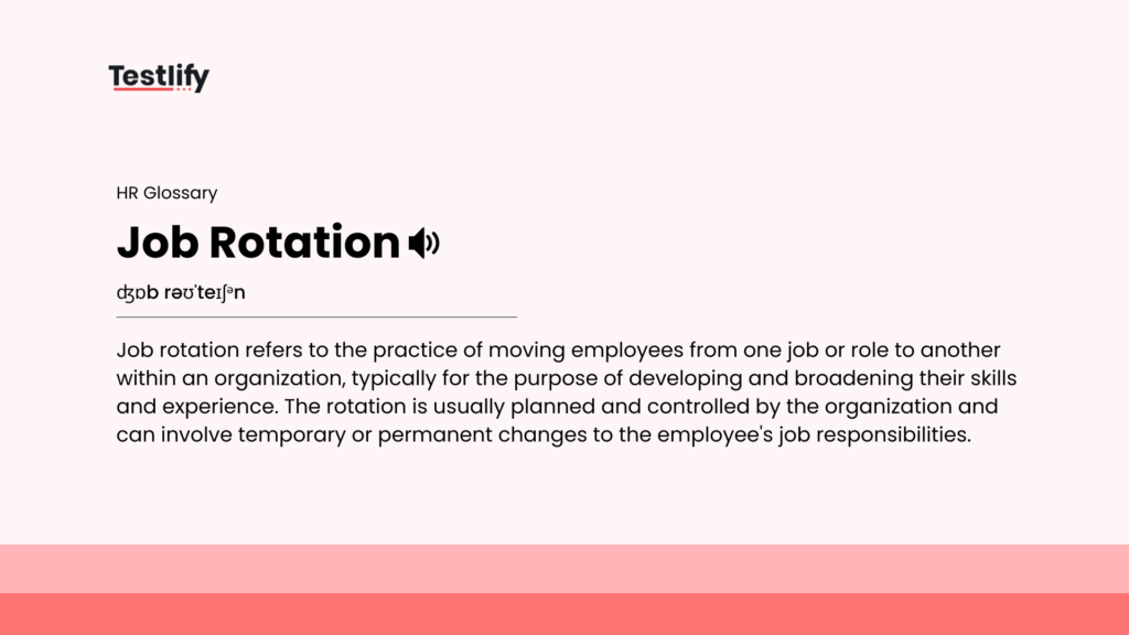 Image showing the meaning of job rotation