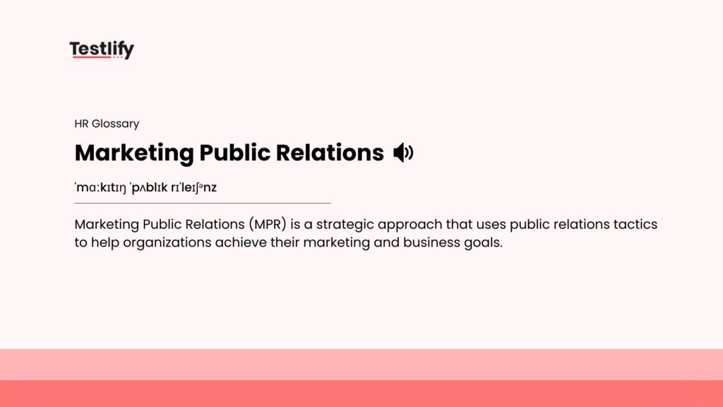 Image showing the meaning of marketing public relations