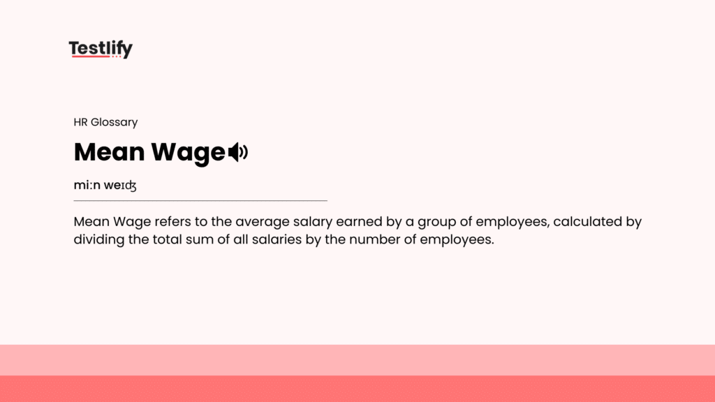 Image showing the meaning of mean wage