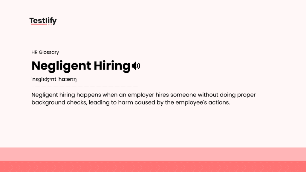 Image showing the meaning of negligent hiring
