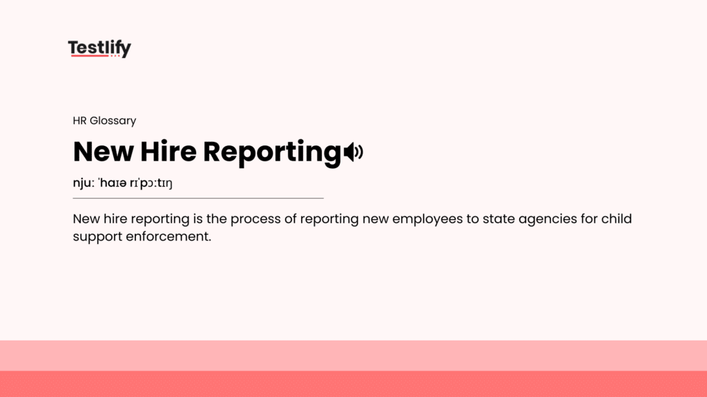 Image showing the meaning of new hire reporting