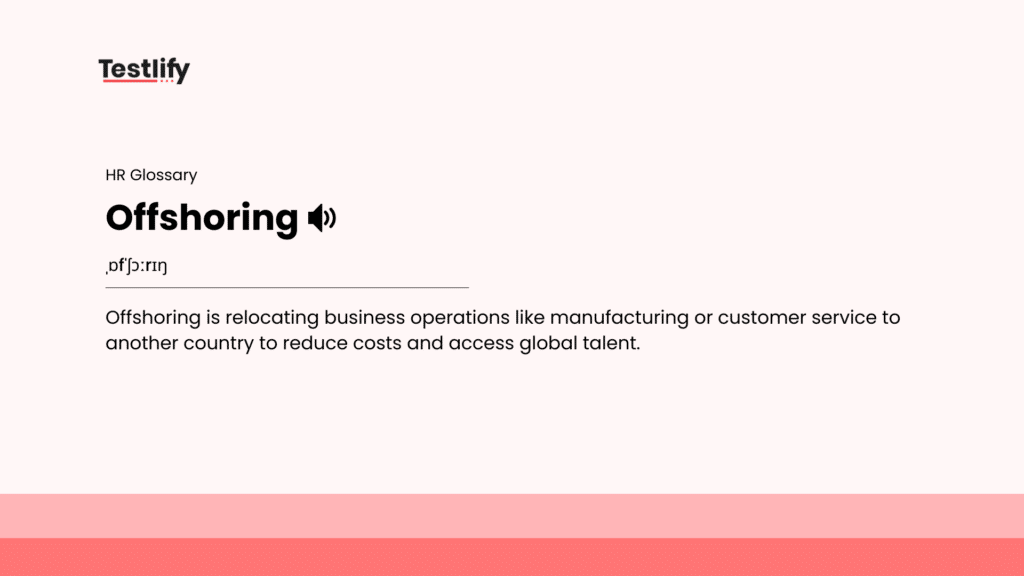 Image showing the meaning of offshoring