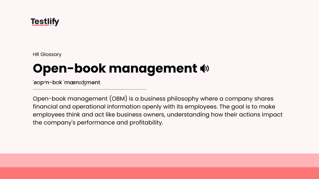 Image showing the meaning of Open-book management
