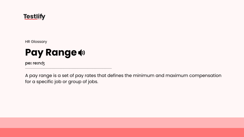 Image showing the meaning of pay range