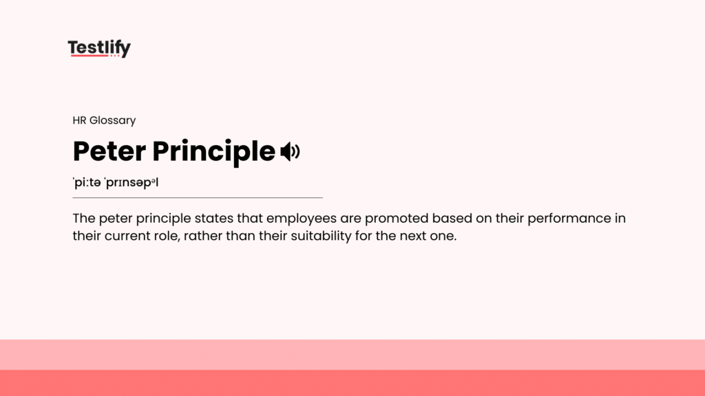 Image showing the meaning of peter principle