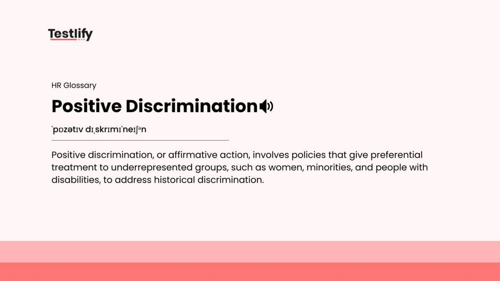 Image showing the meaning of positive discrimination