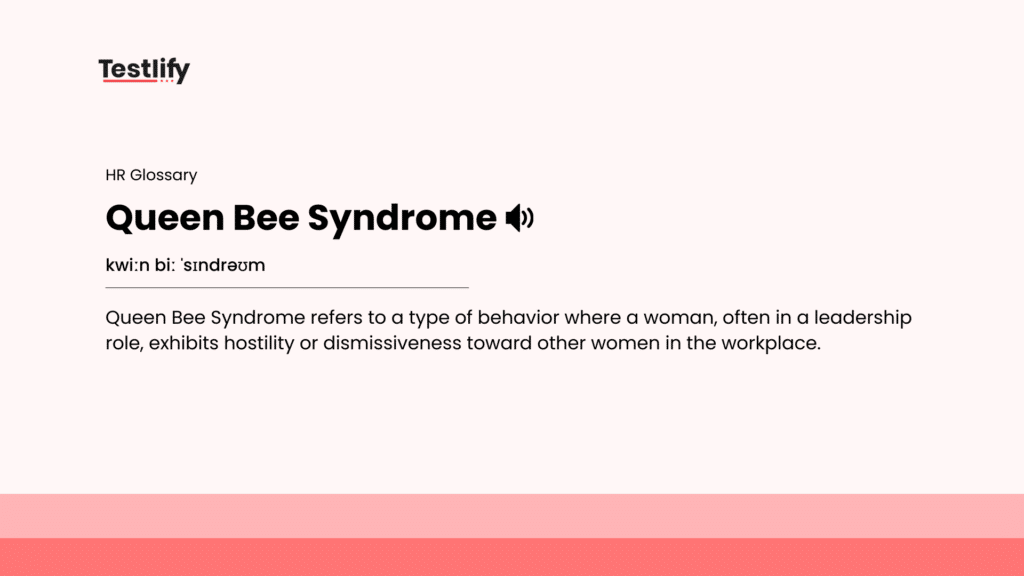 Image showing the meaning of Queen Bee Syndrome