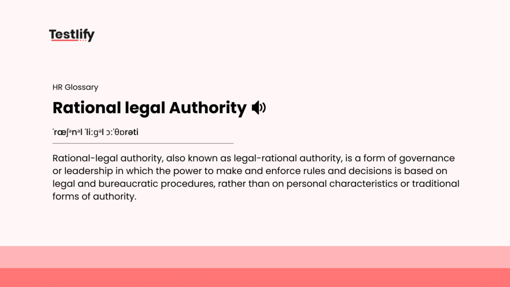 Image showing the meaning of Rational legal Authority