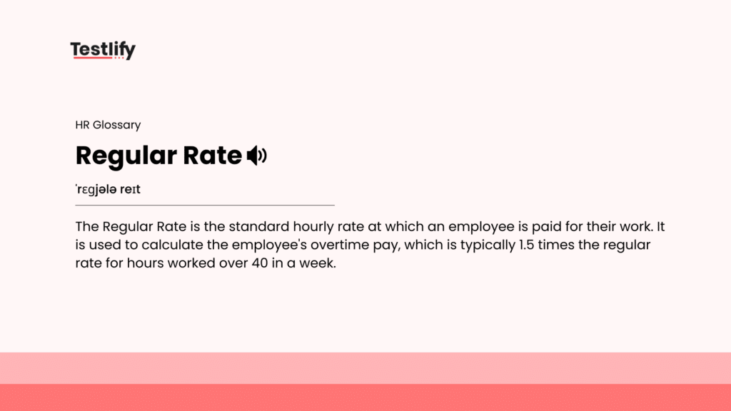 Image showing the meaning of regular rate