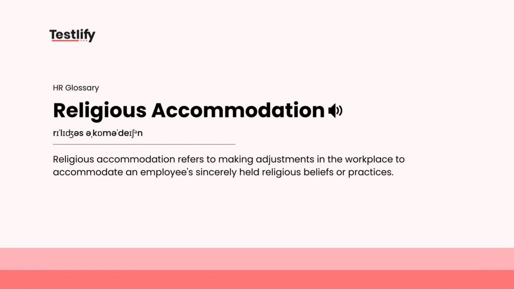 Image showing the meaning of religious accommodation