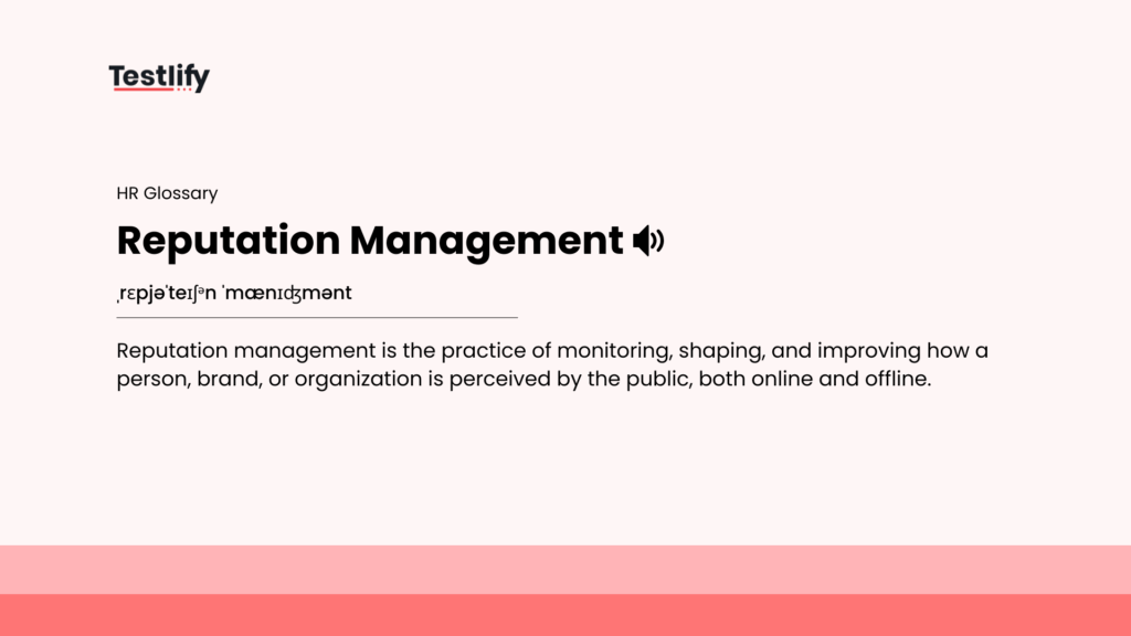 Image showing the meaning of reputation management