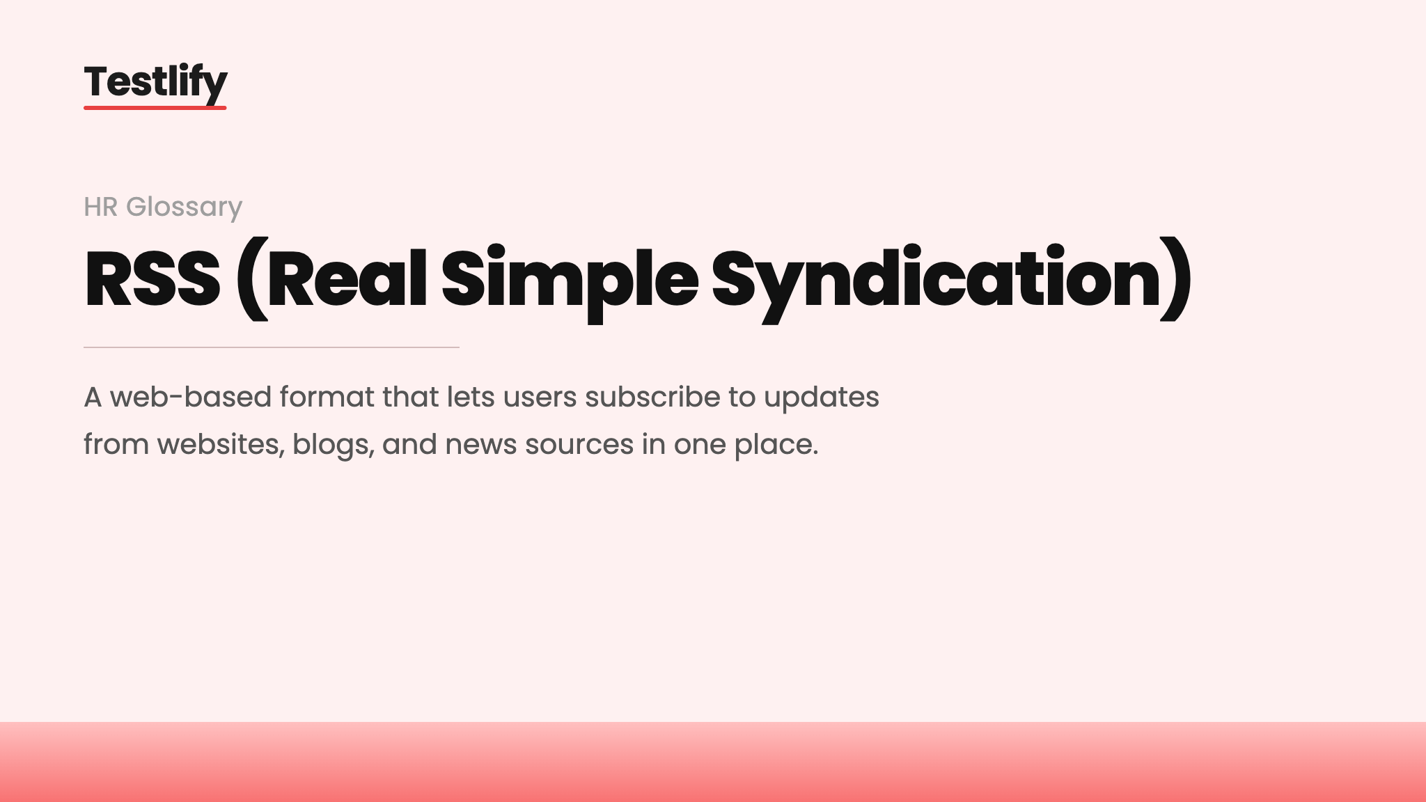 Image showing the meaning of RSS (Real Simple Syndication)