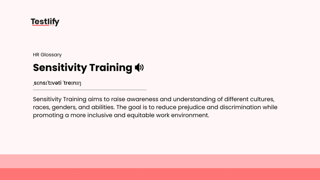 Image showing the meaning of Sensitivity Training