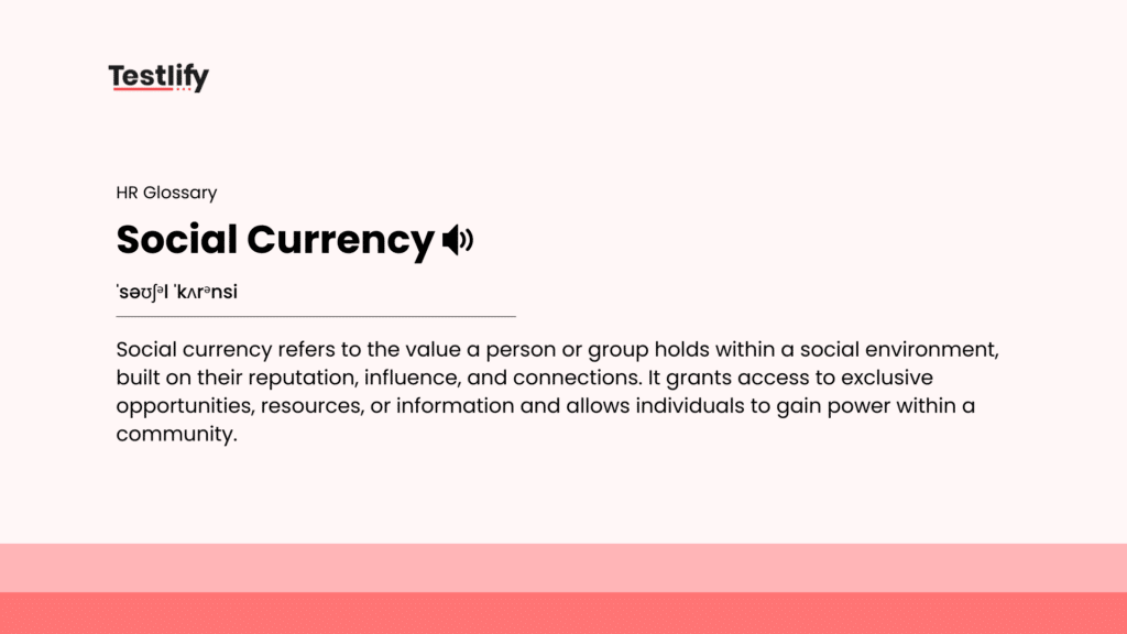 Image showing the meaning of social currency