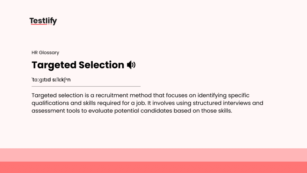 Image showing the meaning of targeted selection