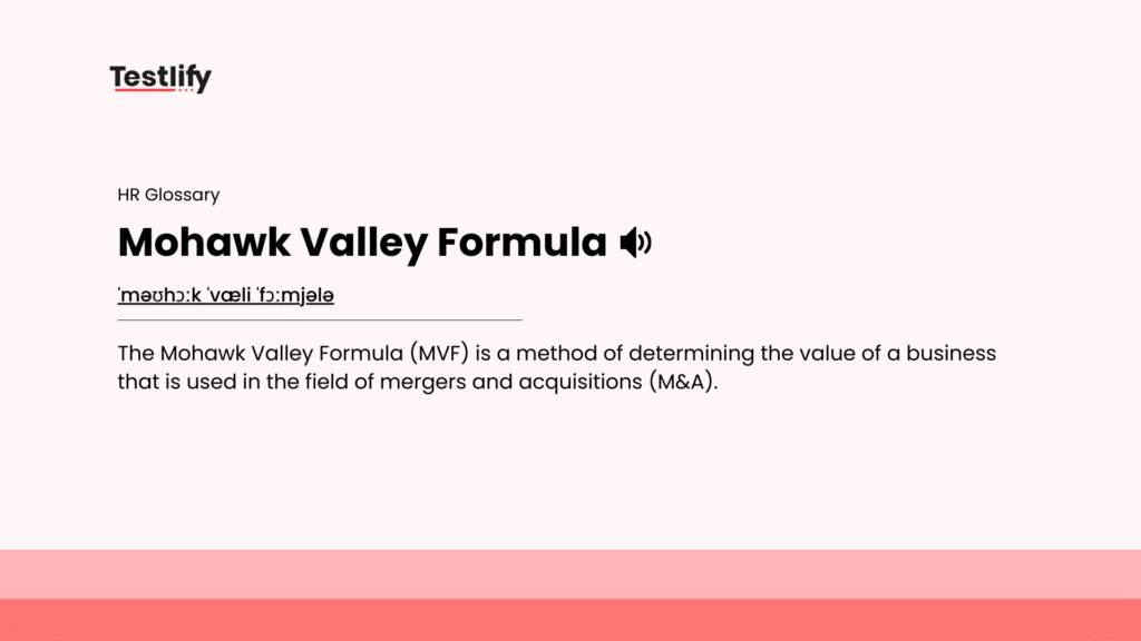 Image showing the meaning of Mohawk Valley Formula