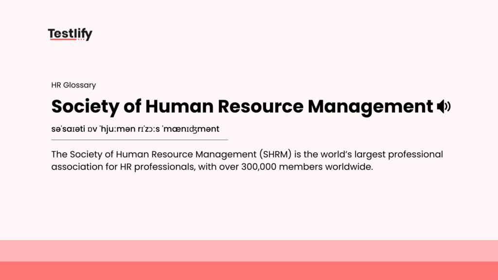 Image showing the meaning of Society of Human Resource Management