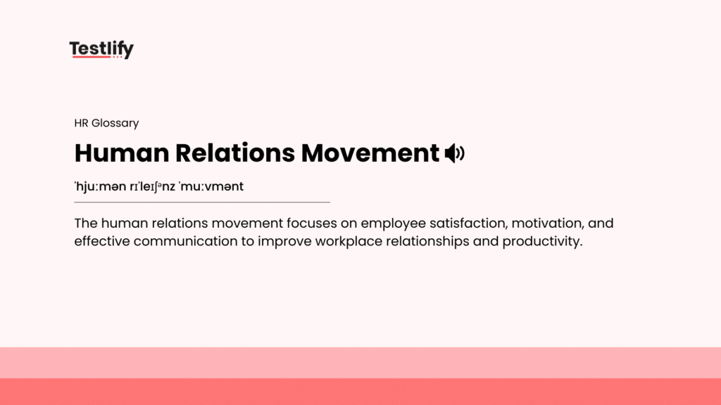 Image showing the meaning of human relations movement