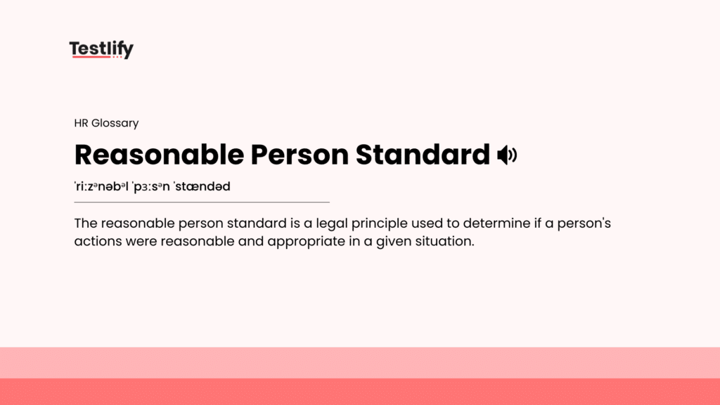 Image showing the meaning of reasonable person standard