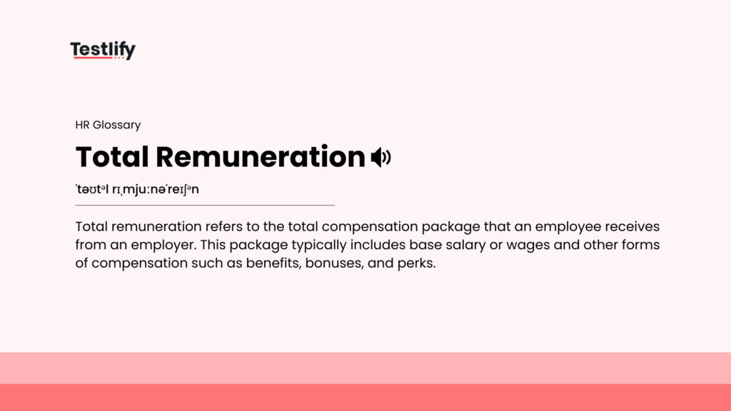 Image showing the meaning of total remuneration